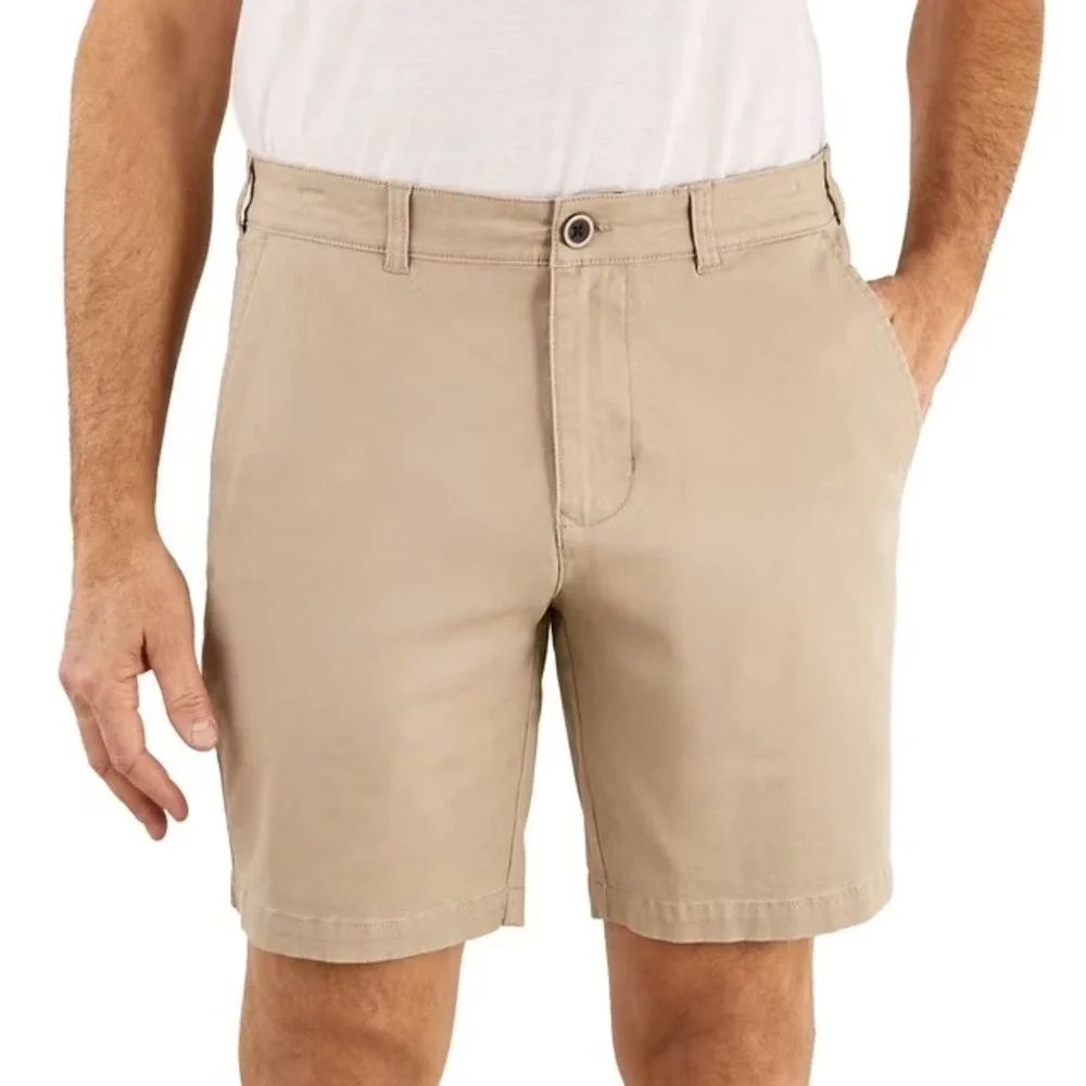 NWT Sperry Men's Flat-Front Shorts Size 32 Khaki